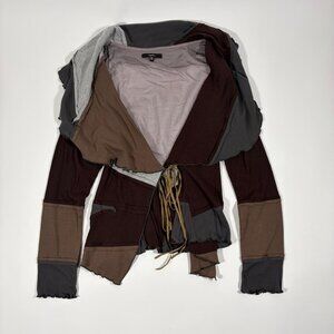 2000s Whimsical Ruffled Long Sleeve Cardigan